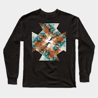 Alcohol Inks Art Abstract Kaleidoscope Long Sleeve T-Shirt